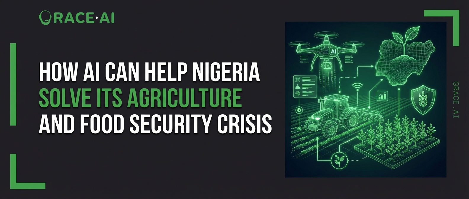 AI solutions for Nigerian agriculture featuring drones, smart tractors, and precision farming technology to address food security